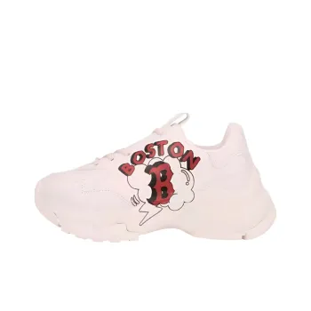MLB Big Ball Chunky Boston Red Sox Cushioning Anti Slip And Wear Resistant Low Top Chunky Sneakers Unisex Pink