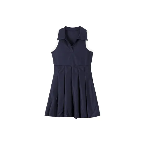 IQC Sleeveless Dresses Women's Navy Blue