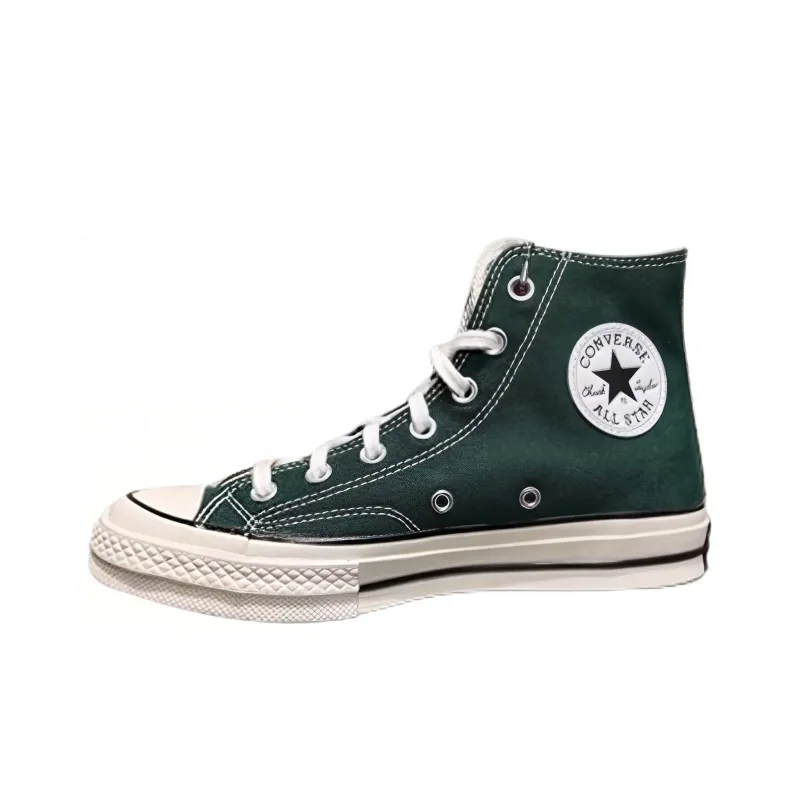 Converse 1970s Anti-Slip Wear-Resistant Breathable Coverage High-Top Canvas Shoes Unisex Green-0