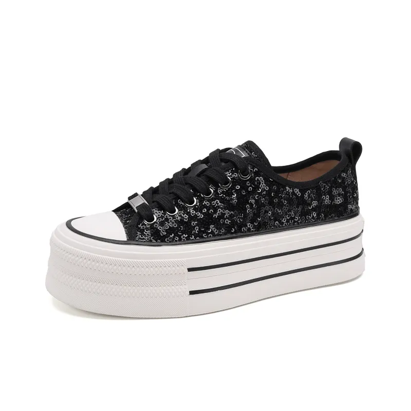 D FUSE SCANDINAVIA White Sneakers Flat Shoes Low Top Skateboard Shoes Women's-1