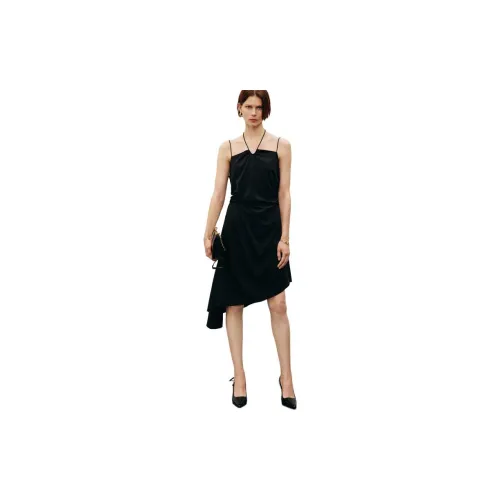 ELLE Slip Dresses Women's Black