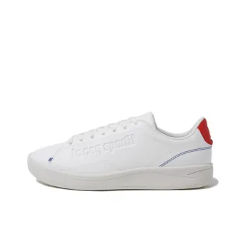 Le Coq Sportif Waterproof And Wear resistant Low Top Skateboard Shoes Unisex White Red