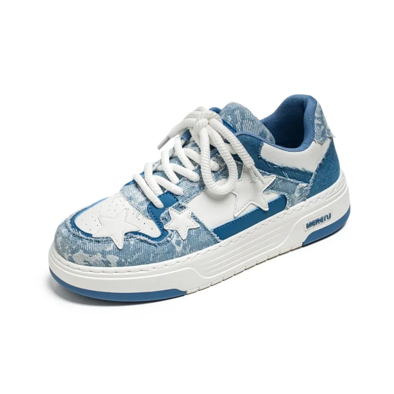 Meiretu Stars Collection Slip Resistant, Lightweight, And Breathable Low Top Skateboard Shoes Men's-1