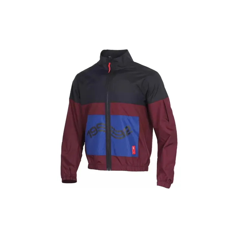 Nike Jackets Men Black Red Patchwork-2