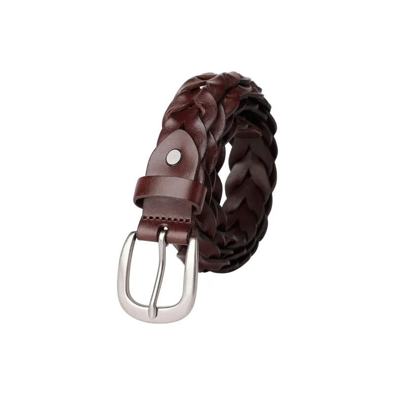 Jaylen Oos Handmade Perforated Pin Buckle Style Leather Belts Women's Width  3CM-13