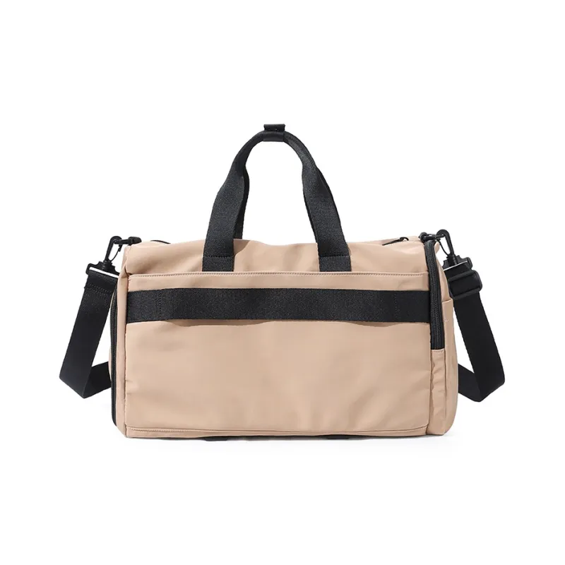 NOXXON Nylon Fabric Luggage Bag Handbag Gym Bag Large Size Unisex Khaki/Nude Pink-2