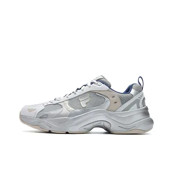 FILA FUSION Unique Y2K Vintage Running Shoes Wear Resistant Low Top Chunky Sneakers Men's Silver Gray
