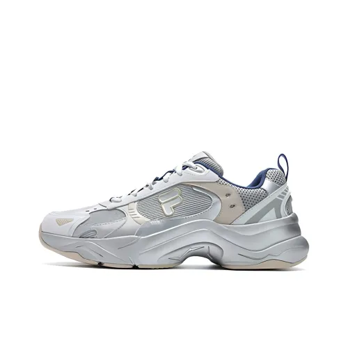 FILA FUSION Unique Y2K Vintage Running Shoes Wear Resistant Low Top Chunky Sneakers Men's Silver Gray