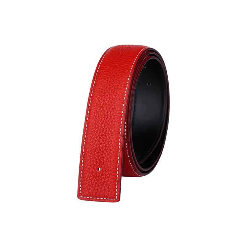 Jaylen Oos Headless H Buckle Smooth Buckle Unique Design Double Sided Top Grain Cow Leather Leather Belts Men's-15