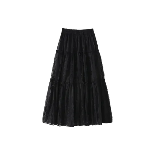 0571 family Casual Long Skirts Women's Black