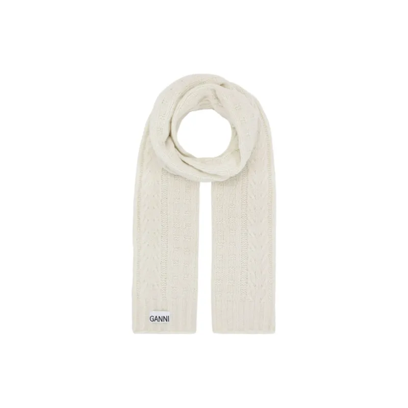 GANNI Knit Scarves Women's Beige-0