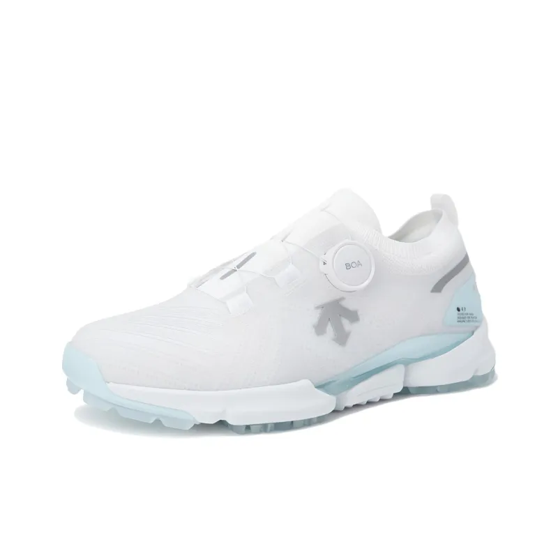 DESCENTE Non slip Lightweight Low Top Golf Shoes Unisex White Blue-1