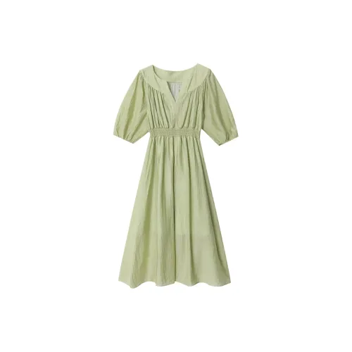 After Home Party Short-Sleeved Dresses Women's Green