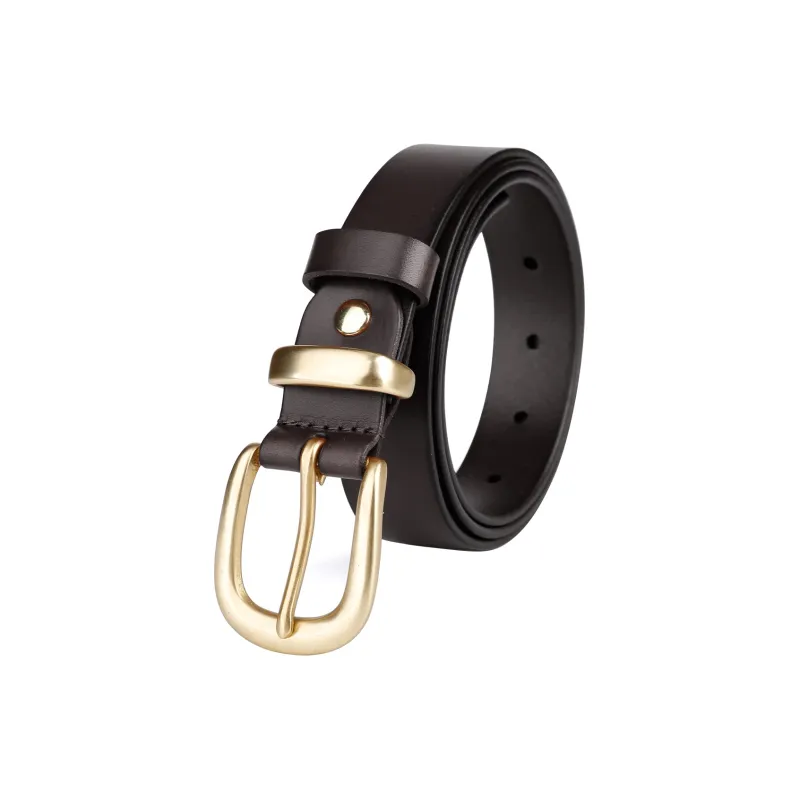 Jaylen Oos Pure Copper Pin Buckle Top Grain Cow Leather Leather Belts Women's-7