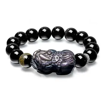 Asia Star Obsidian Bracelets Men's