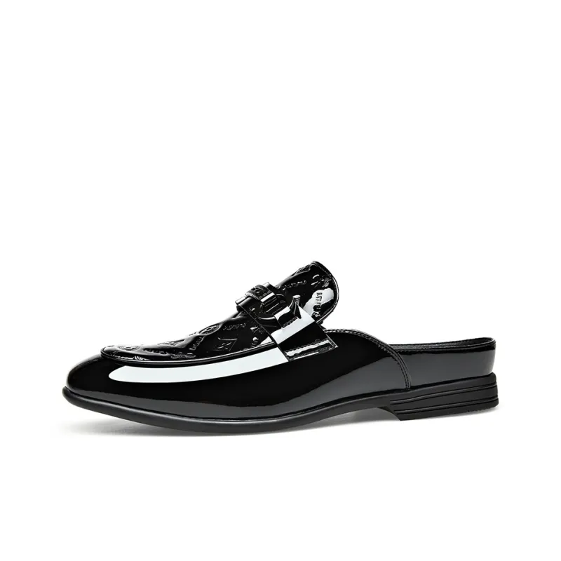 Romon Wrap toe Slippers Men's Black-0
