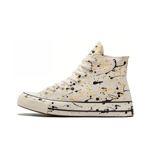 Converse Chuck Taylor All Star 70 Hi Archive Paint Splatter Egret Amarillo Yellow