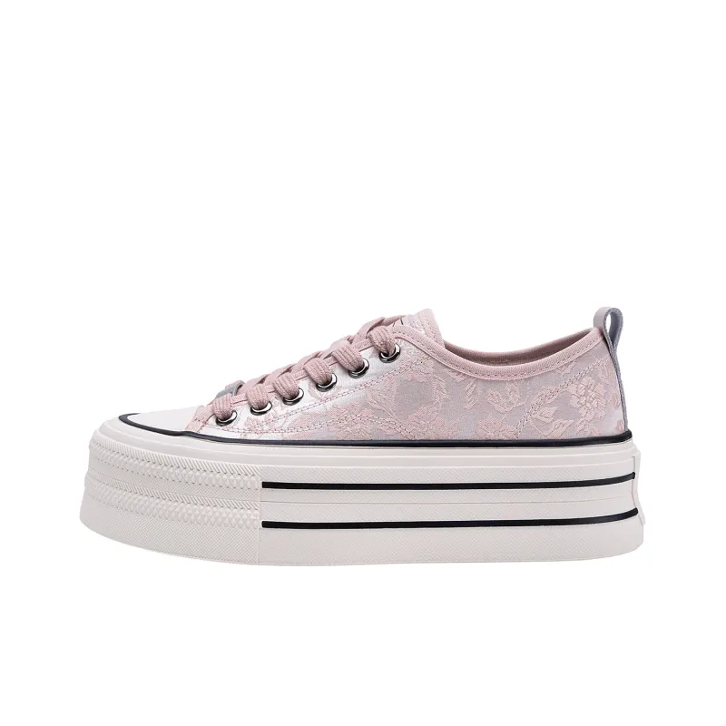 D FUSE SCANDINAVIA White Sneakers Flat Shoes Low Top Skateboard Shoes Women's-6