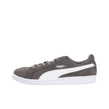 PUMA Smash Suede Anti-Slip Wear-Resistant Low-Top Skateboard Shoes Unisex Dark Gray