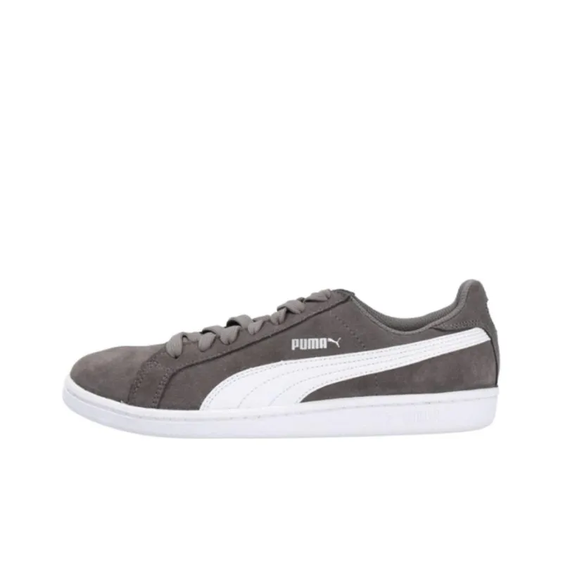 PUMA Smash Suede Anti-Slip Wear-Resistant Low-Top Skateboard Shoes Unisex Dark Gray-0