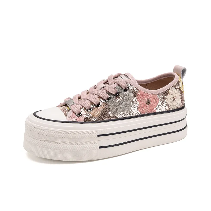 D FUSE SCANDINAVIA White Sneakers Flat Shoes Low Top Skateboard Shoes Women's-13