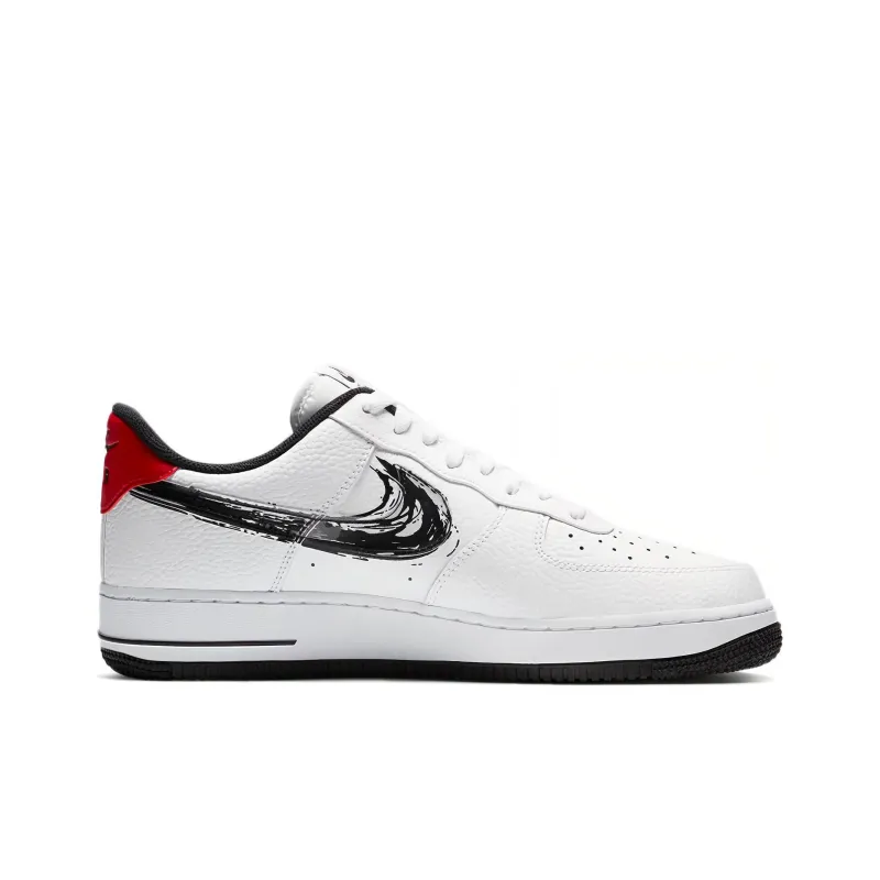Nike Air Force 1 Low Brushstroke White Black-1