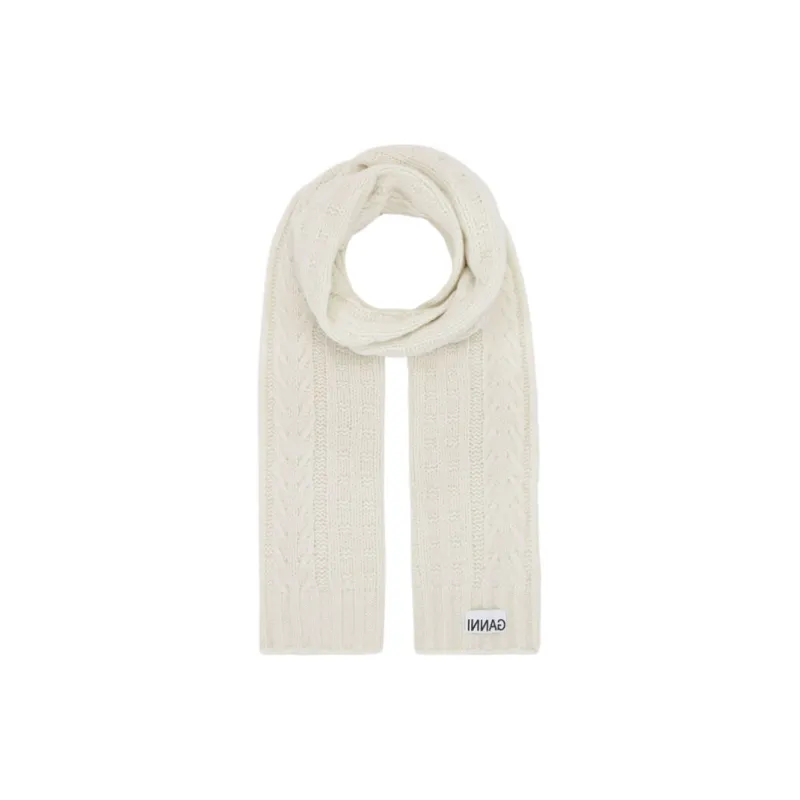 GANNI Knit Scarves Women's Beige-1