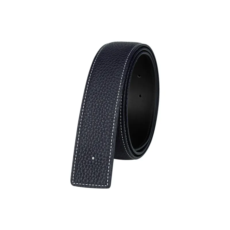 Jaylen Oos Headless H Buckle Smooth Buckle Unique Design Double Sided Top Grain Cow Leather Leather Belts Men's-9