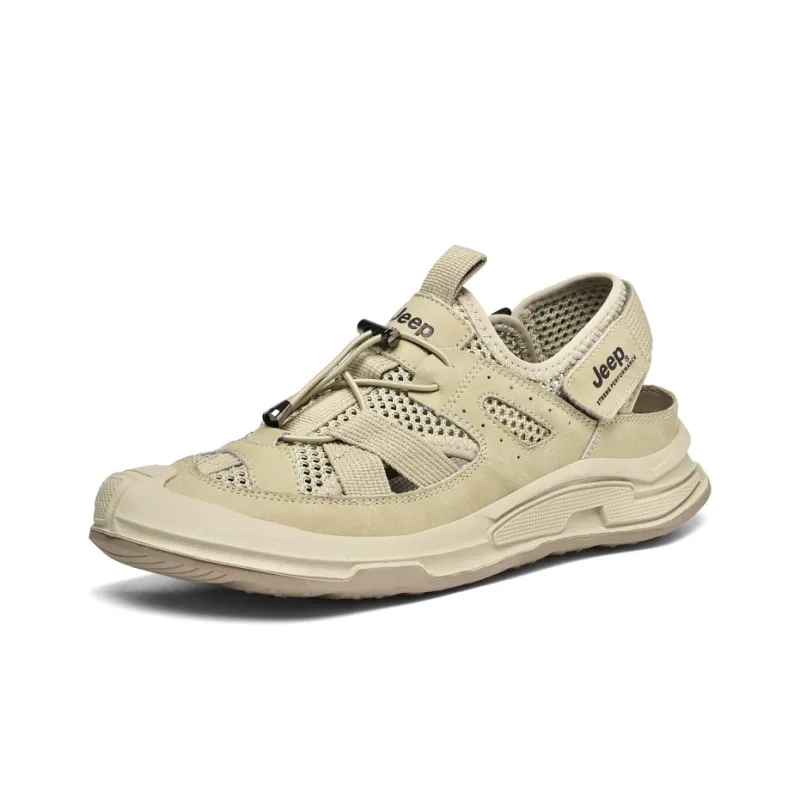 Jeep Breathable And Wear resistant River Trekking Shoes Men's Sand-1