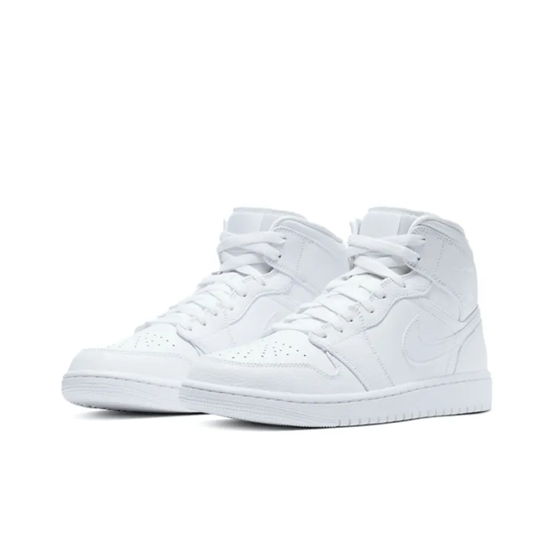 Jordan 1 Mid Triple White 2.0 2020-2
