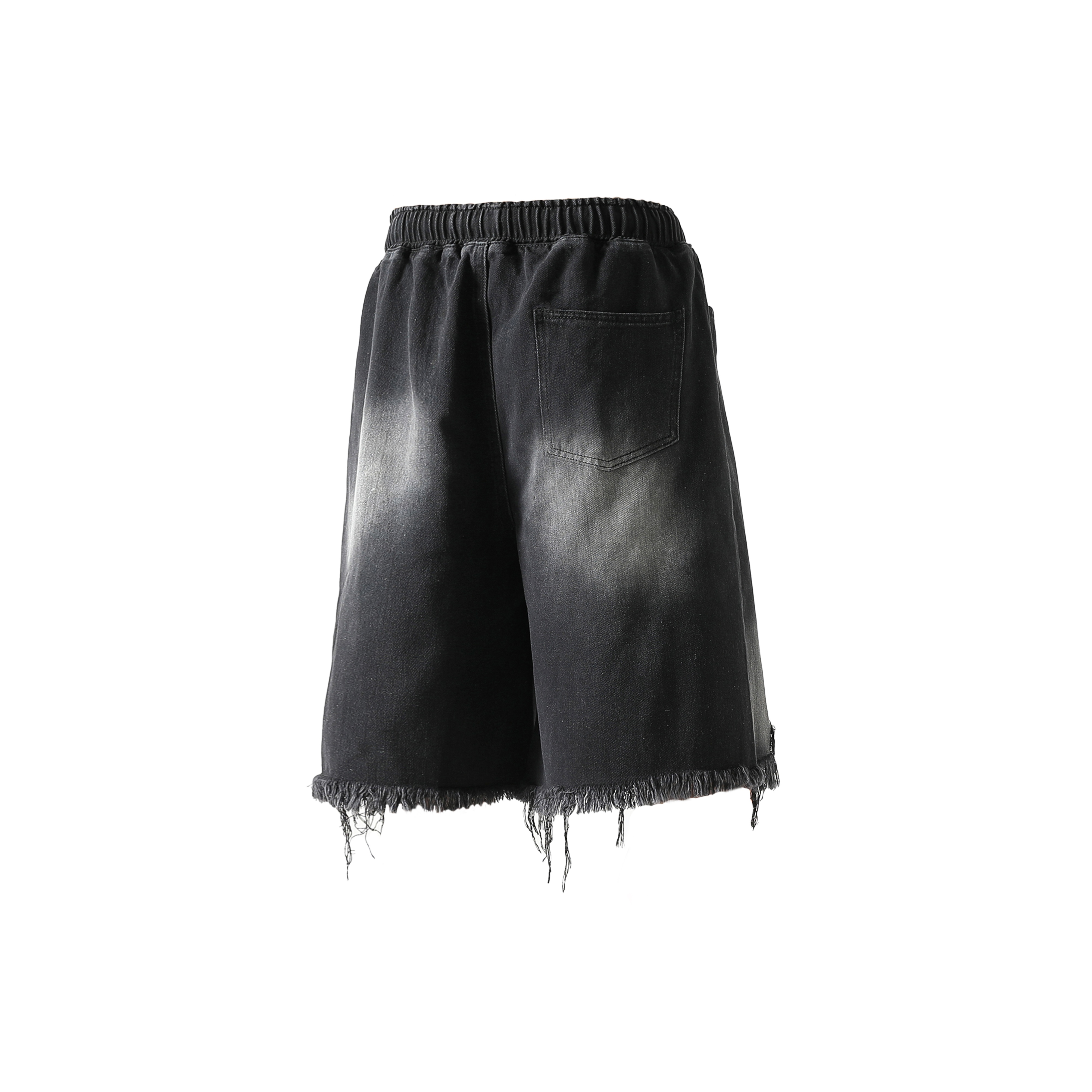 JCUI Denim Shorts Unisex Black Gray Color 3XL - POIZON