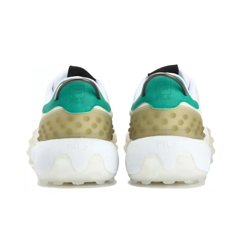 FILA Gara Anti Slip Wear Resistant Low Top Running Shoes Men's White Green-3