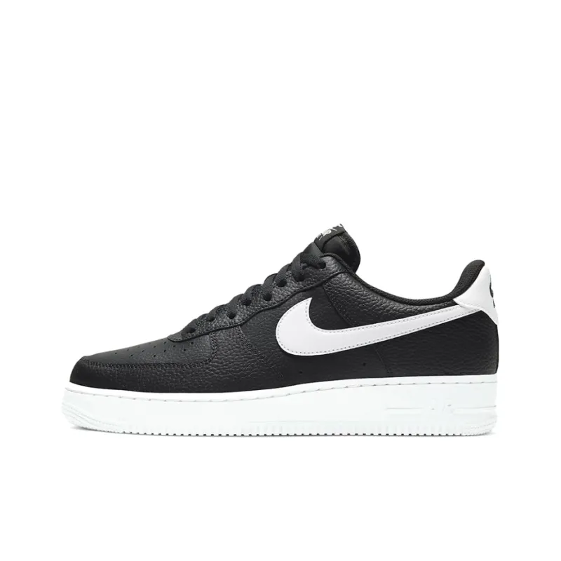 Nike Air Force 1 Low '07 Black White Pebbled Leather-0