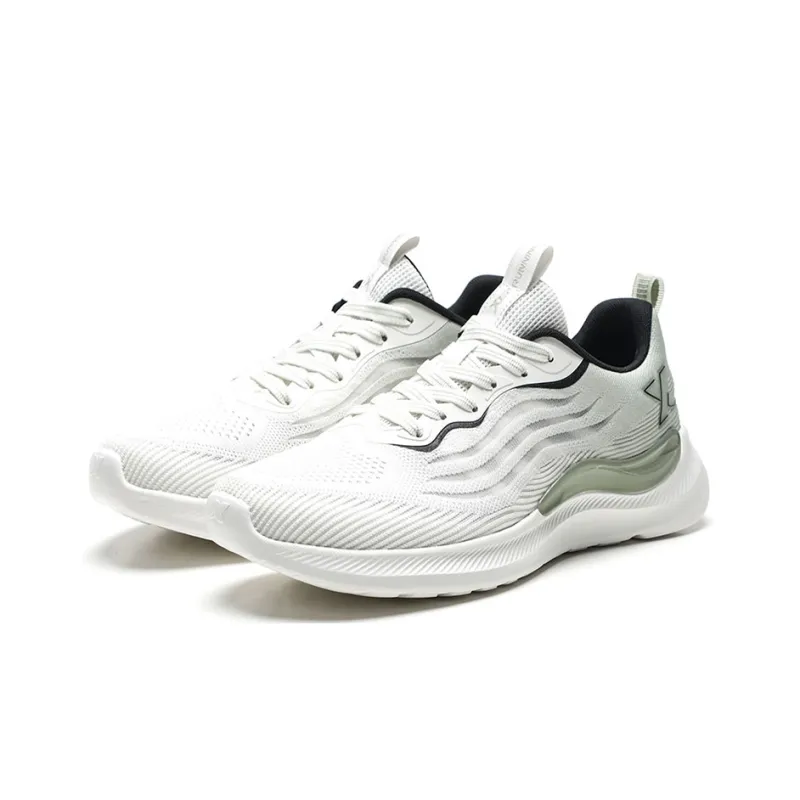 XTEP Running Shoes Men Low Top Sail White/Mountain Green-2
