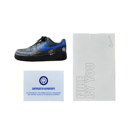 Nike Air Force 1 Skateboard Shoes Unisex Low-Top Black/Blue