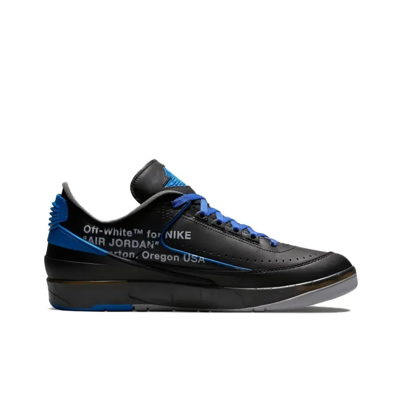 OFF WHITE X Jordan Air Jordan 2 Retro Low Black And Varsity Royal-1