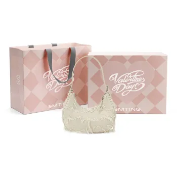 Simedin Canvas Shoulder Bag Women's Milkshake White/Classic Black