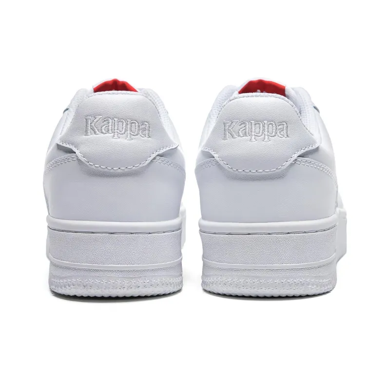 Kappa Back to Back Breathable Low Top Skateboard Shoes Unisex Heron Feather White-4