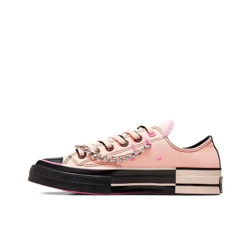Converse Non slip Lightweight Low Top Canvas Shoes Unisex Pink Black