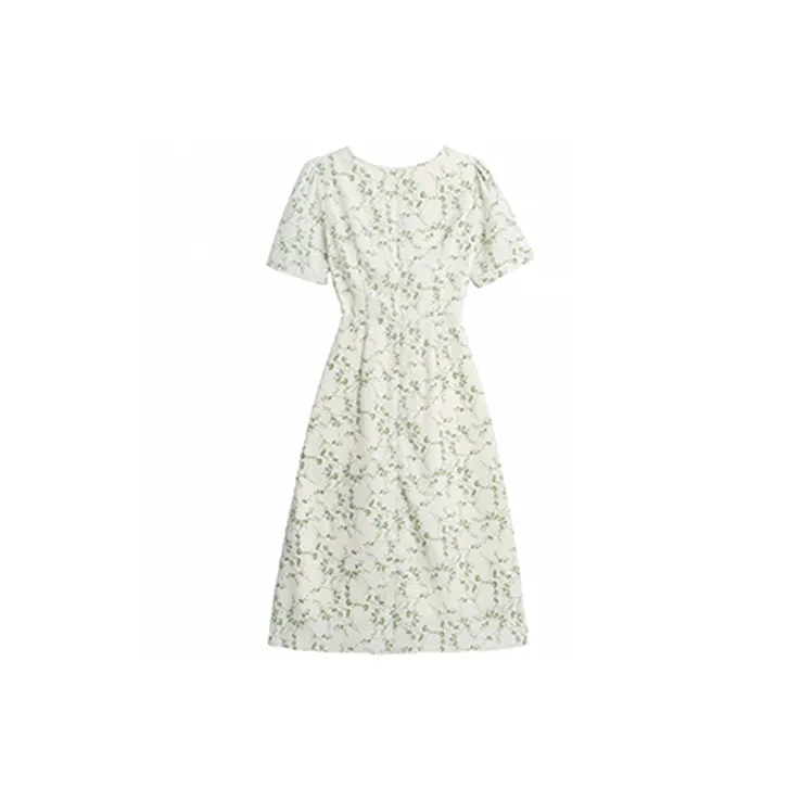 HUASJ Short Sleeved Dresses Women's Green-1