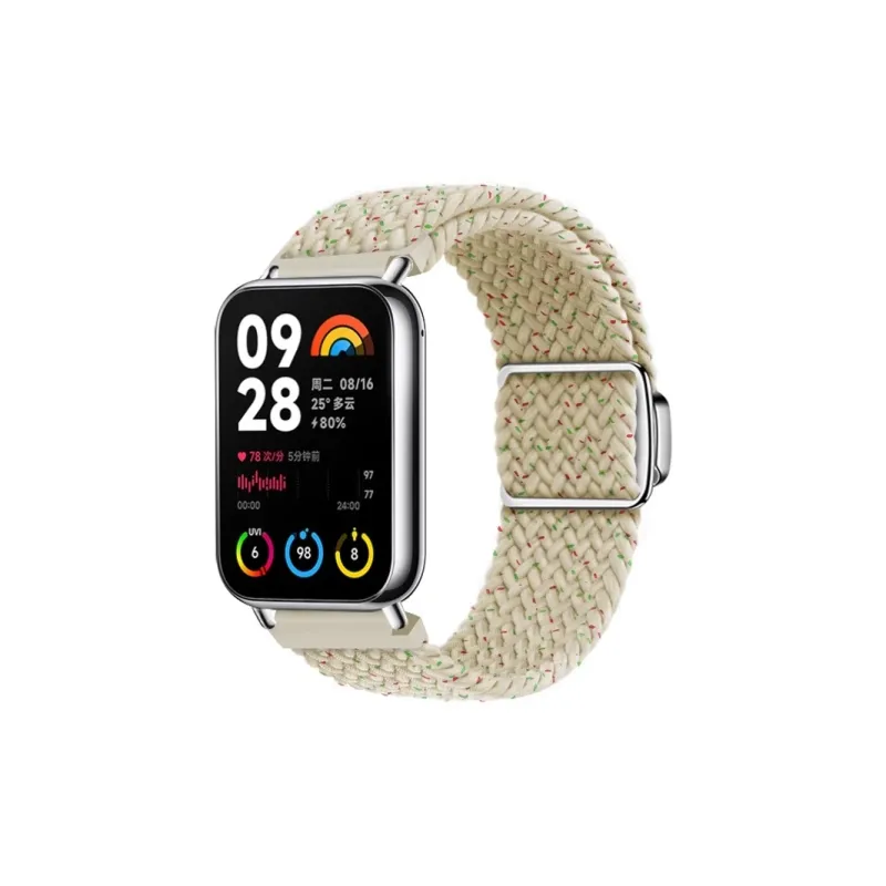 CHENSONG Xiaomi Red Beige Compatibility Watch Band Canvas Material-2