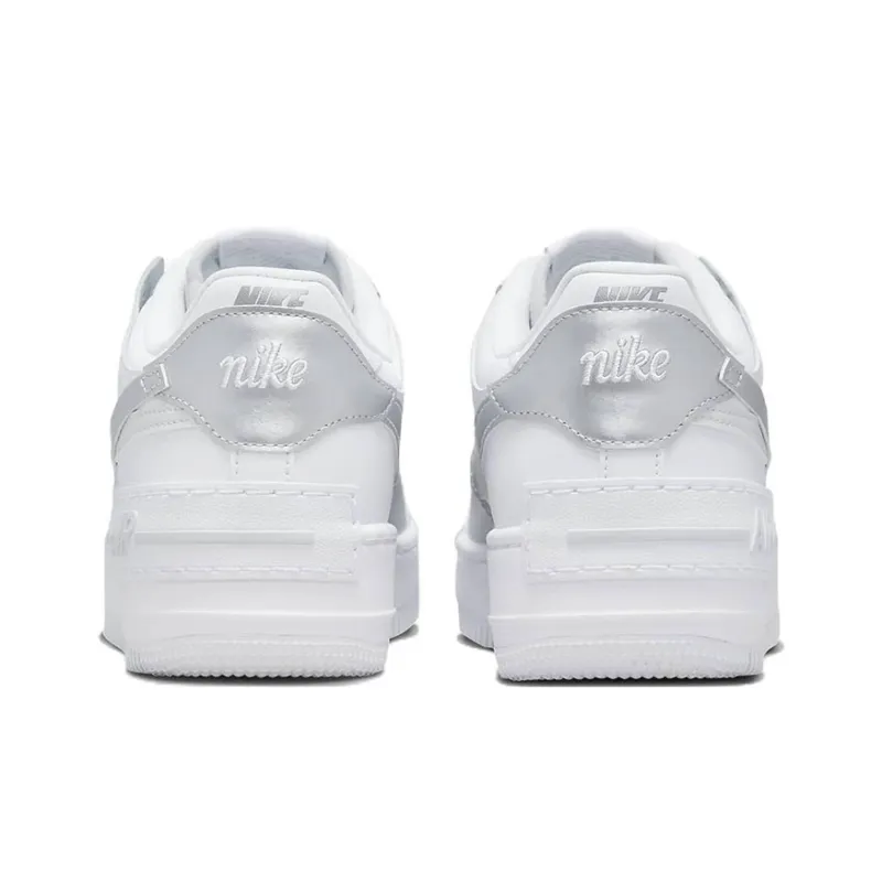 Nike Air Force 1 Shadow 'White Metallic Silver' Women's-4