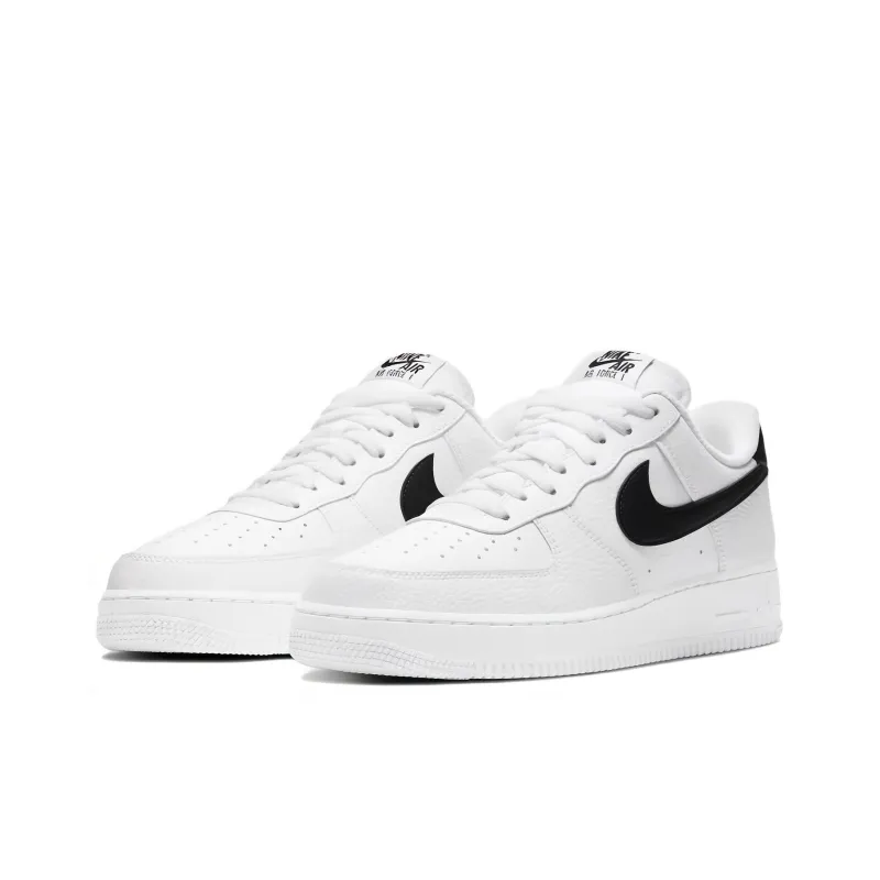 Nike Air Force 1 Low '07 White Black Pebbled Leather-2