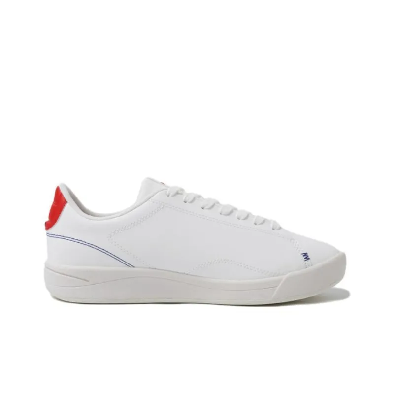 Le Coq Sportif Waterproof And Wear resistant Low Top Skateboard Shoes Unisex White Red-1
