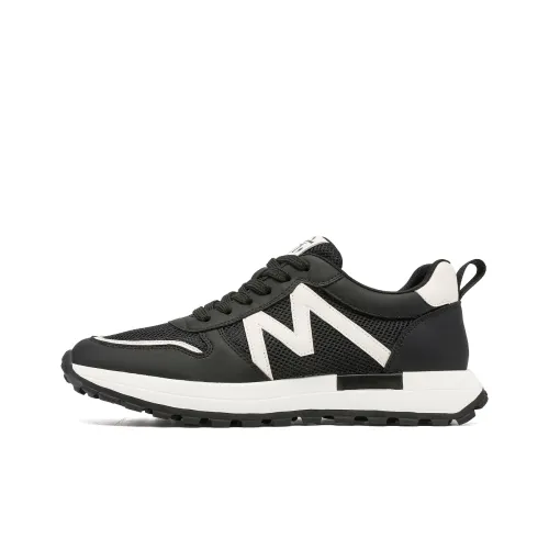 TRUMPPIPE Wear-Resistant Low-Top Casual Shoes Men's White Black