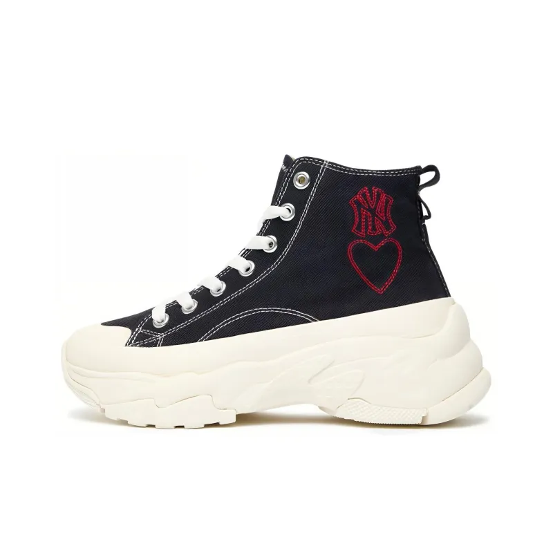MLB Chunky High Anti Slip And Wear Resistant Lightweight High Top Canvas Shoes Unisex-0