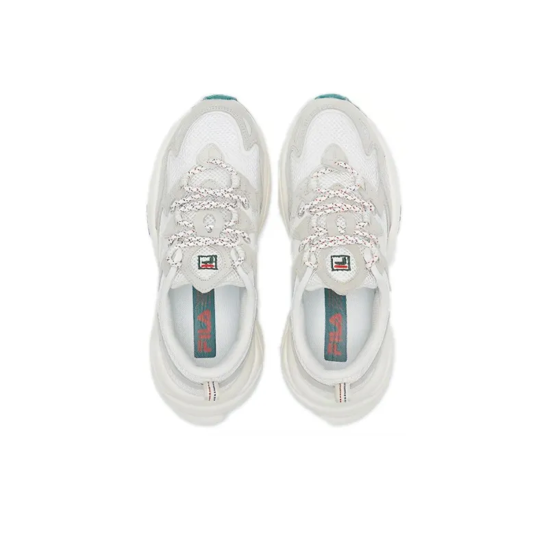 FILA Tenor City Cushioning Anti-Slip And Wear-Resistant Low-Top Chunky Sneakers Unisex Gray Green-3