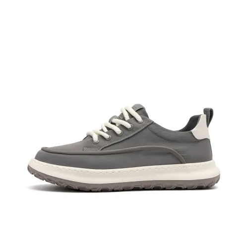 TRUMPPIPE Skateboard Shoes Men Low-Top Gray