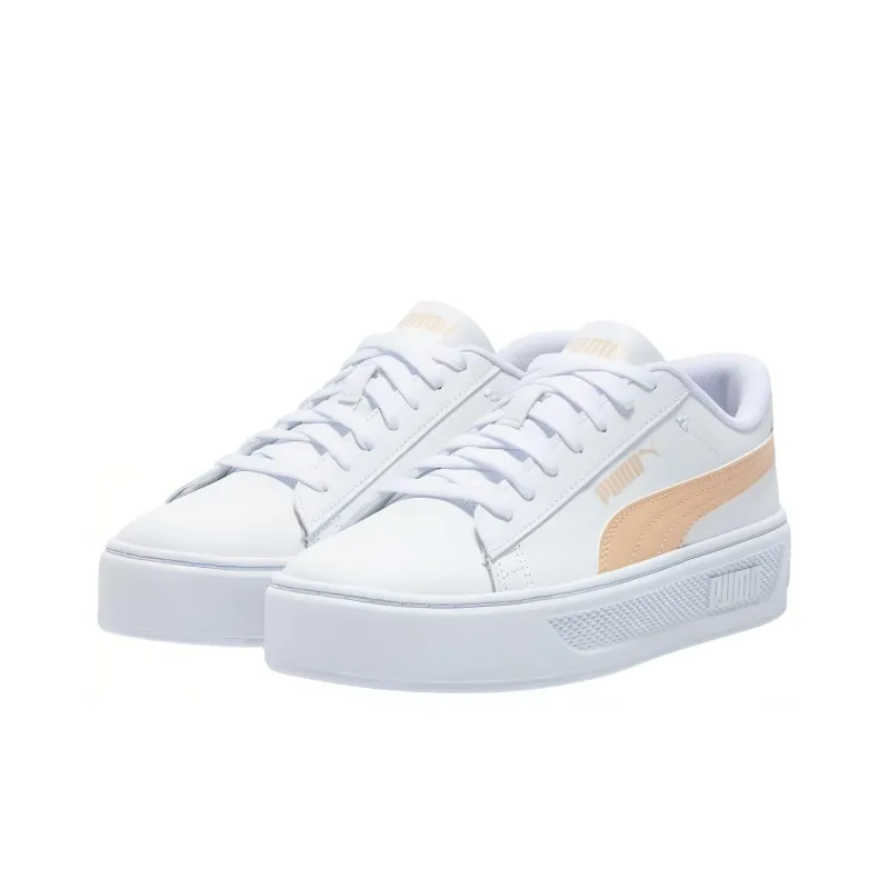 PUMA Smash Platform V3 'White/Beige' Women's-2