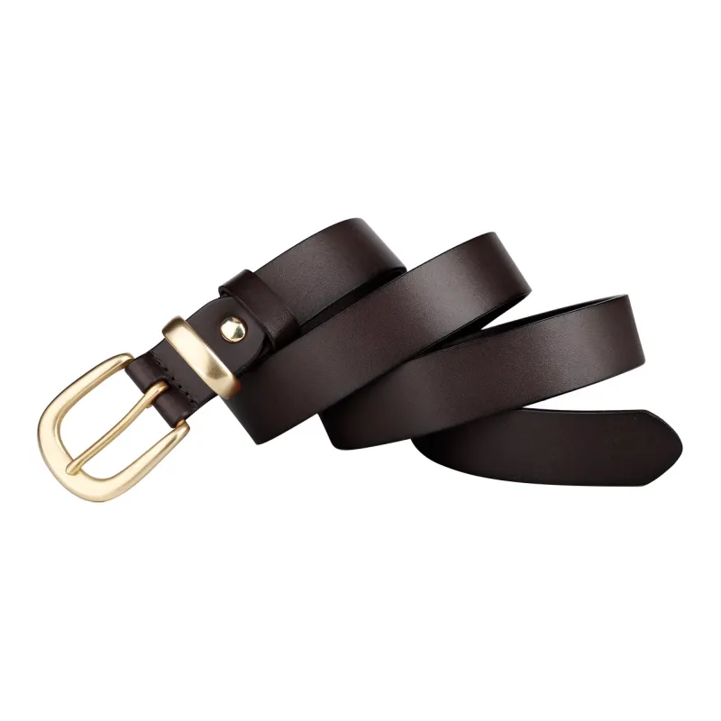 Jaylen Oos Pure Copper Pin Buckle Top Grain Cow Leather Leather Belts Women's-10